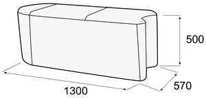 Банкетка Спиннер двухместная внешняя