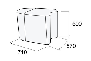 Банкетка Спиннер одноместная внешняя
