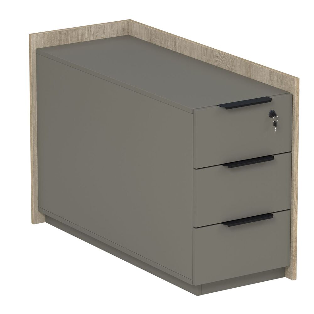 Тумба опорная, угловая с ящиками (универсальная: правая/левая)