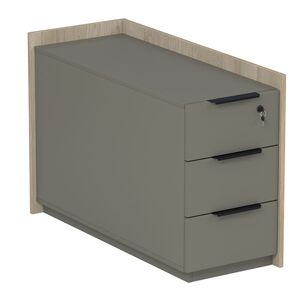 Тумба опорная, угловая с ящиками (универсальная: правая/левая)