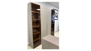 Шкаф комбинированный для документов 4-х дверный (ЛДСП/стекло)