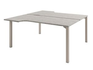 Стол-тандем эргономичный на металлокаркасе на 2 рабочих места