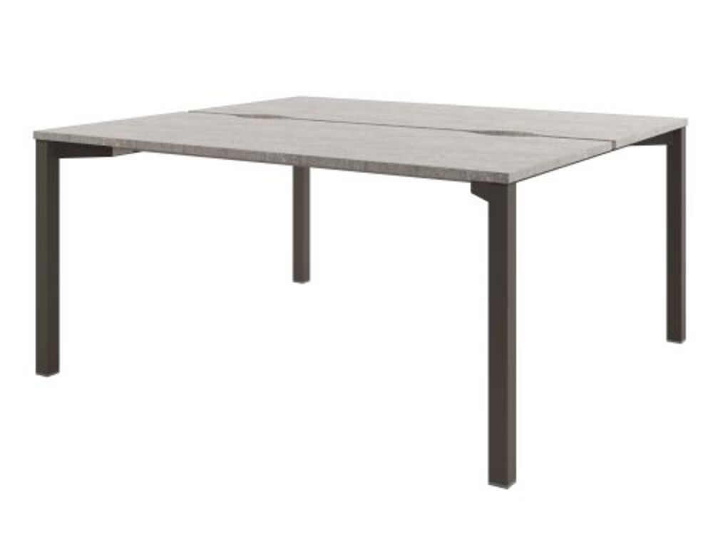 Стол-тандем на металлокаркасе на 2 рабочих места