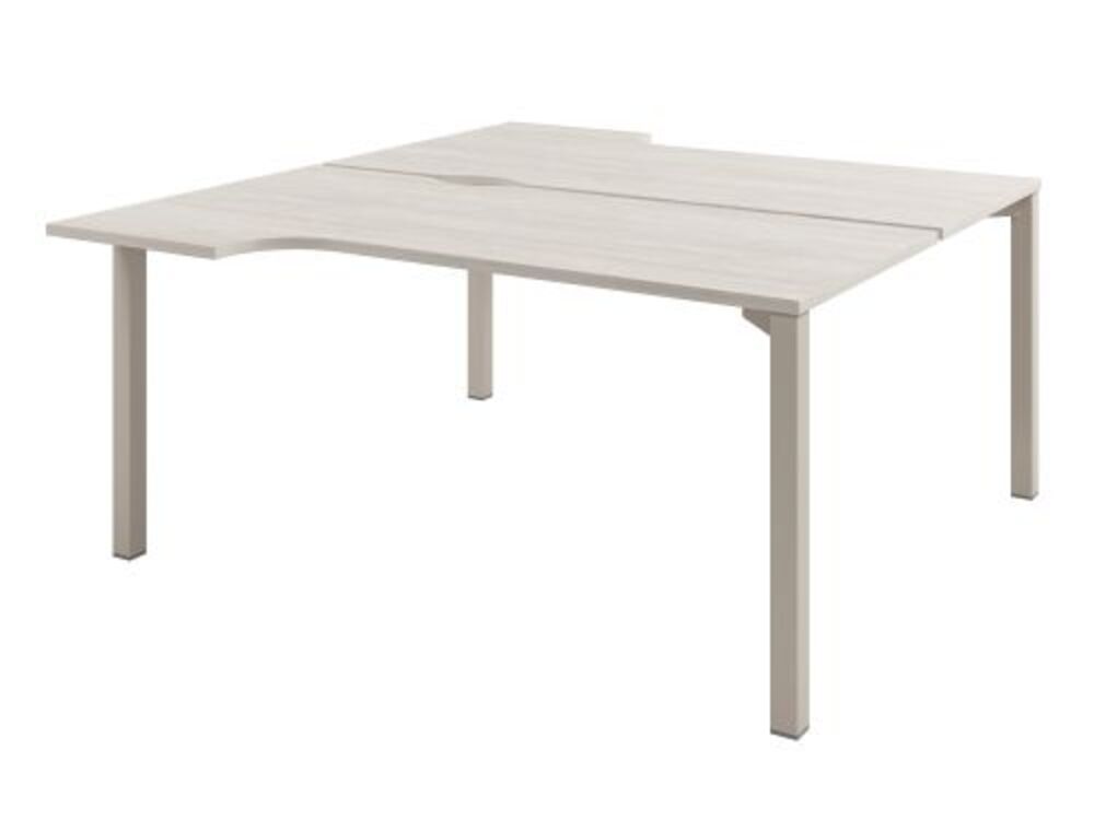 Стол-тандем эргономичный на металлокаркасе на 2 рабочих места