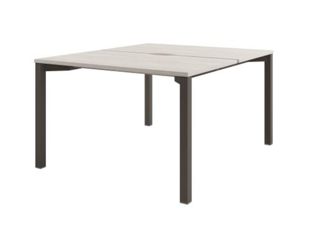 Стол-тандем на металлокаркасе на 2 рабочих места