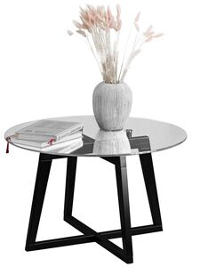 Стол журнальный стекло прозрачное (круг)