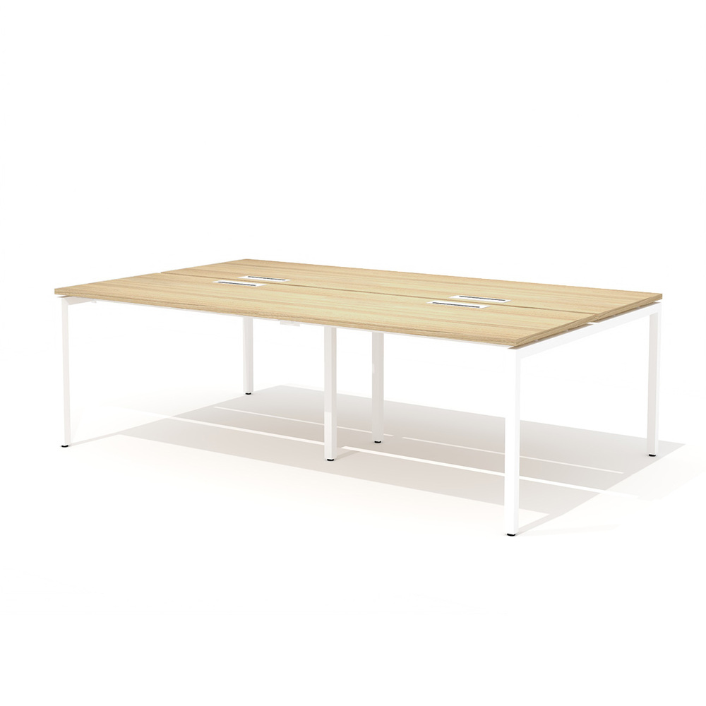 Двойная группа сдвоенного стола с люком на металлокаркасе