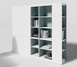 Композиция шкаф высокий со стеллажами