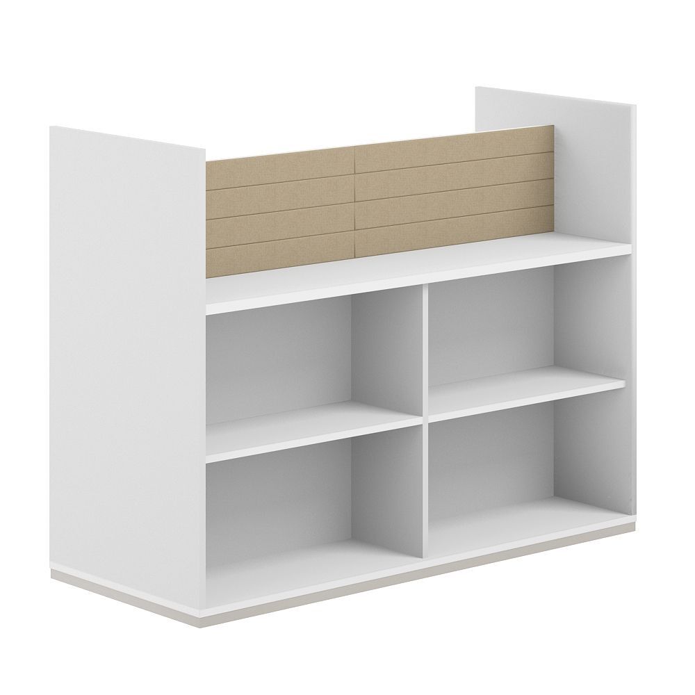 Стеллаж-комбо 2-стор. 1438, с экраном тканевым низким