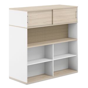 Стеллаж-комбо 2-стор. 1638 с антресолью, с экраном тканевым высоким