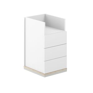 Тумба приставная 3 ящ. метаб.+ниша, без топа