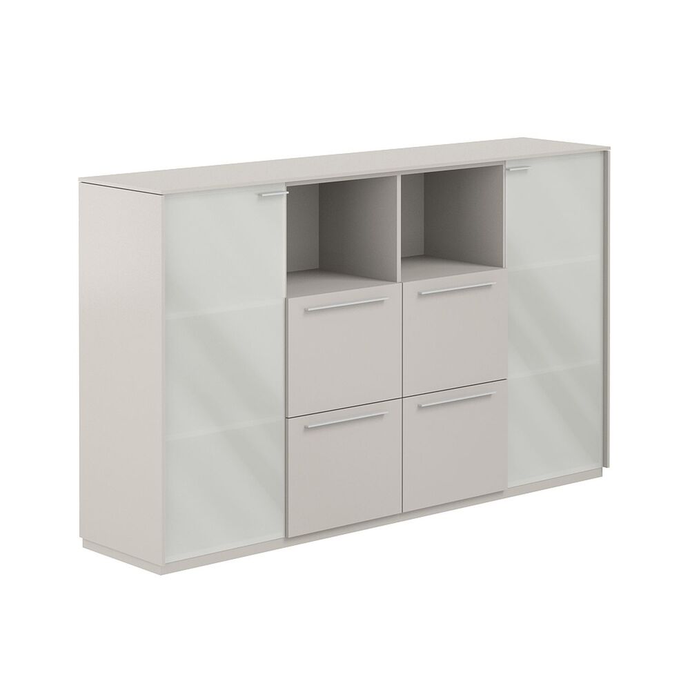 Шкаф средний со стеклом матовым, 4 ящ.