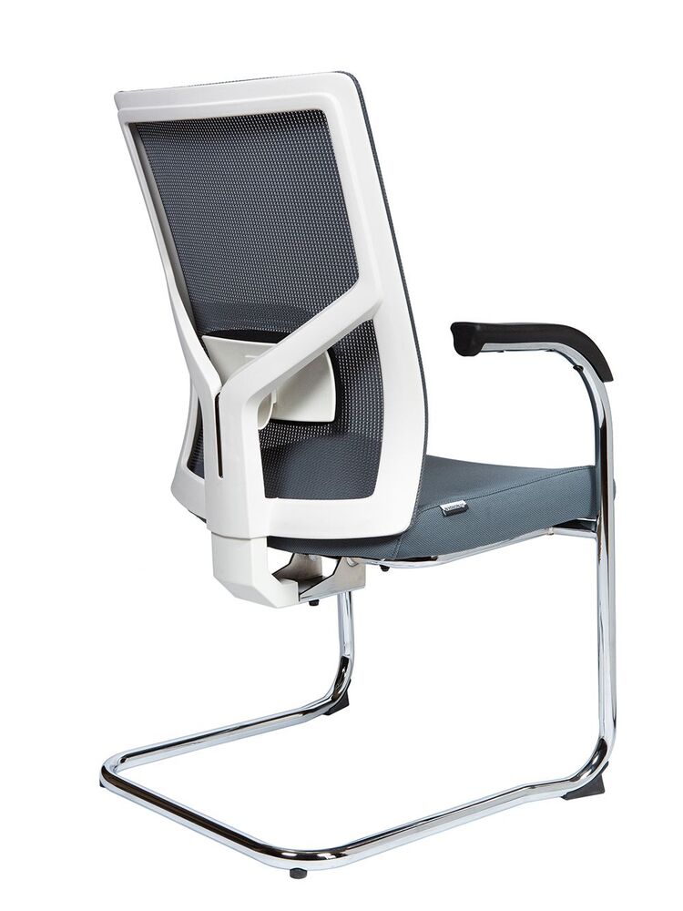 Кресло для посетителя Сильвия white/gray CF