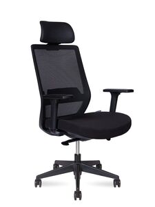 Кресло руководителя Mono black chrom