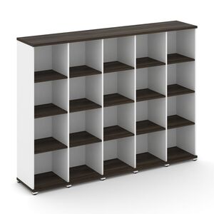 Стеллаж пять узких секций, 4 ниши