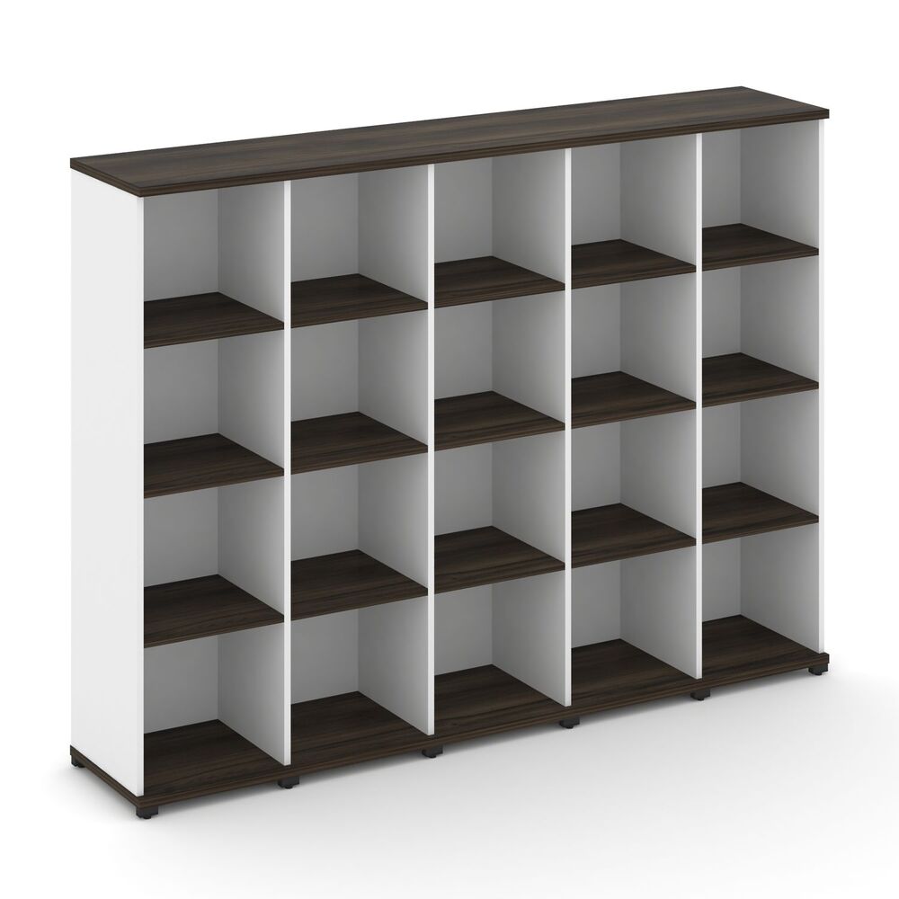 Стеллаж пять узких секций, 4 ниши