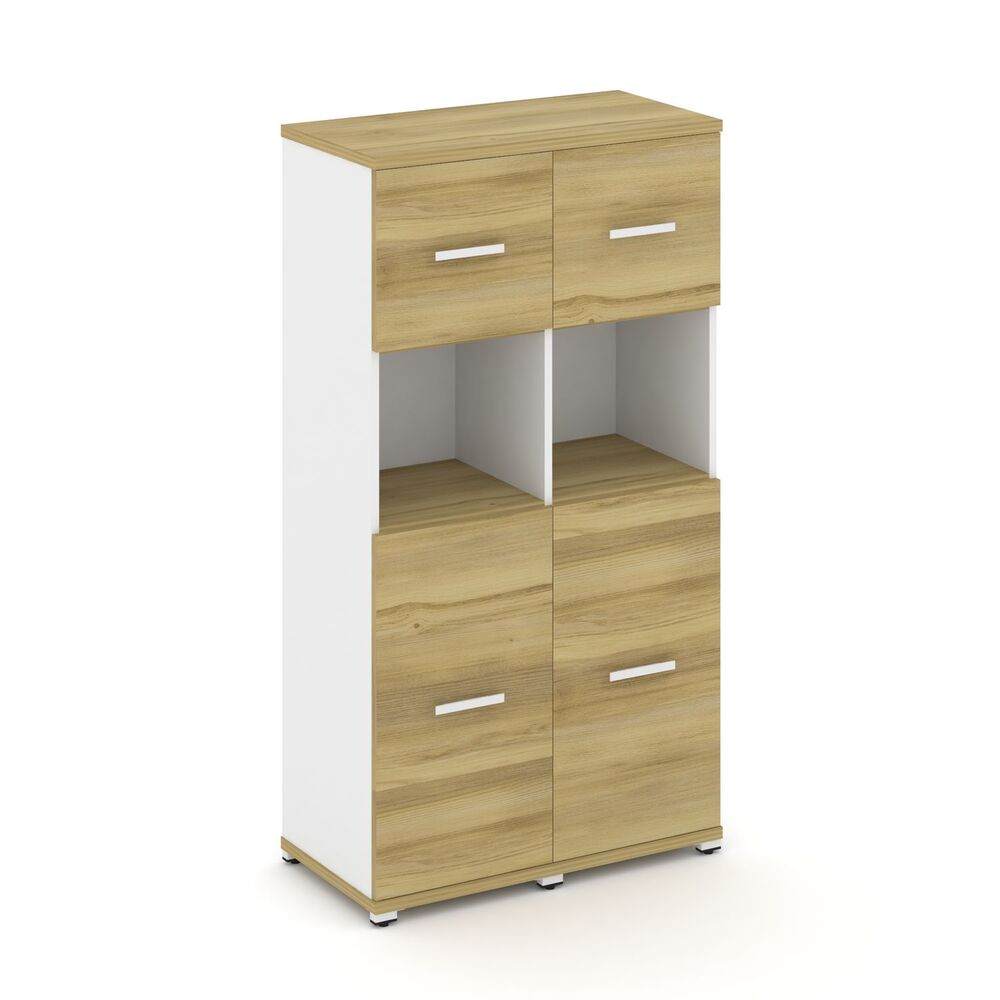 Шкаф две узкие секции, 4 ниши