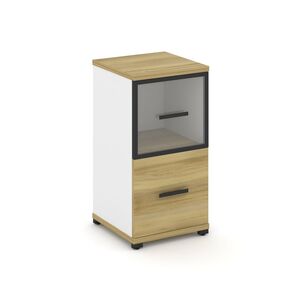 Шкаф одна узкая секция, 2 ниши