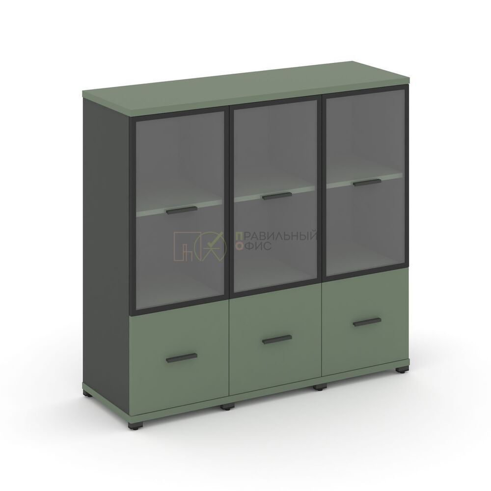 Шкаф три узкие секции, 3 ниши