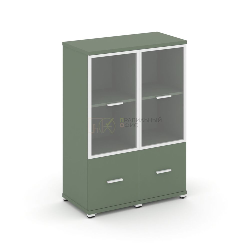 Шкаф две узкие секции, 3 ниши