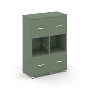 Шкаф две узкие секции, 3 ниши