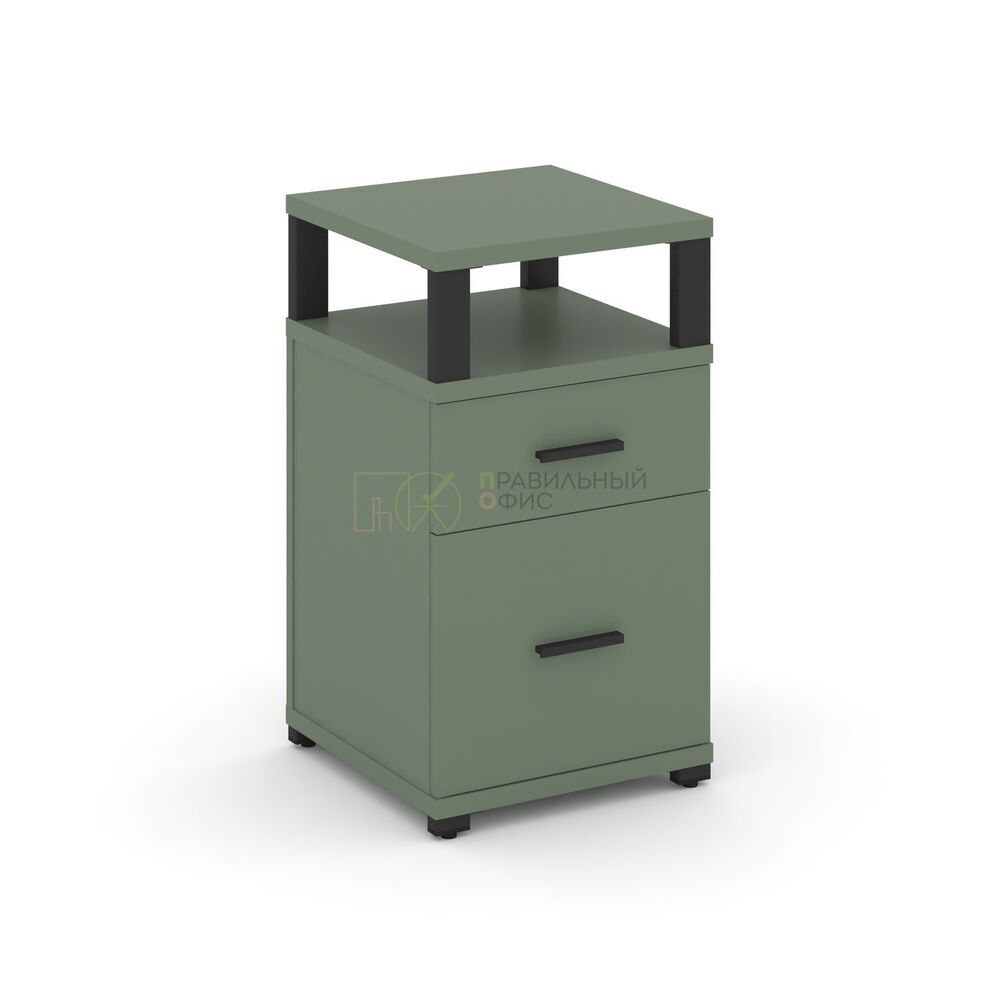 Тумба приставная 1 ящик + 1 распашной фасад с надставкой