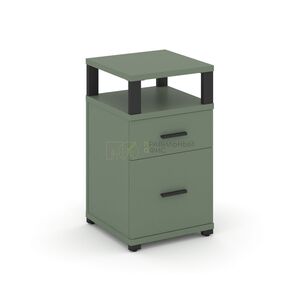 Тумба приставная 1 ящик + 1 распашной фасад с надставкой