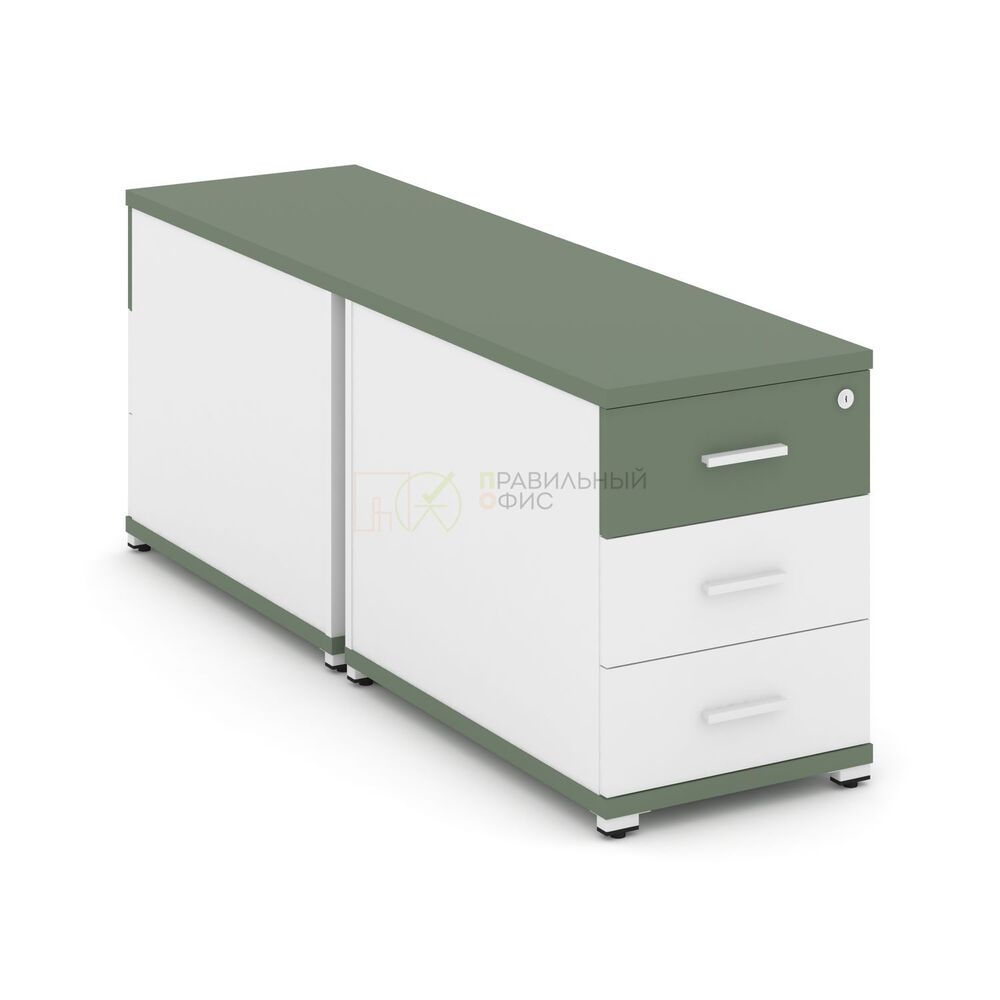 Тумба двухсторонняя опорная/приставная 3 ящика