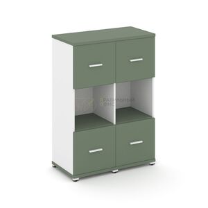 Шкаф две узкие секции, 3 ниши