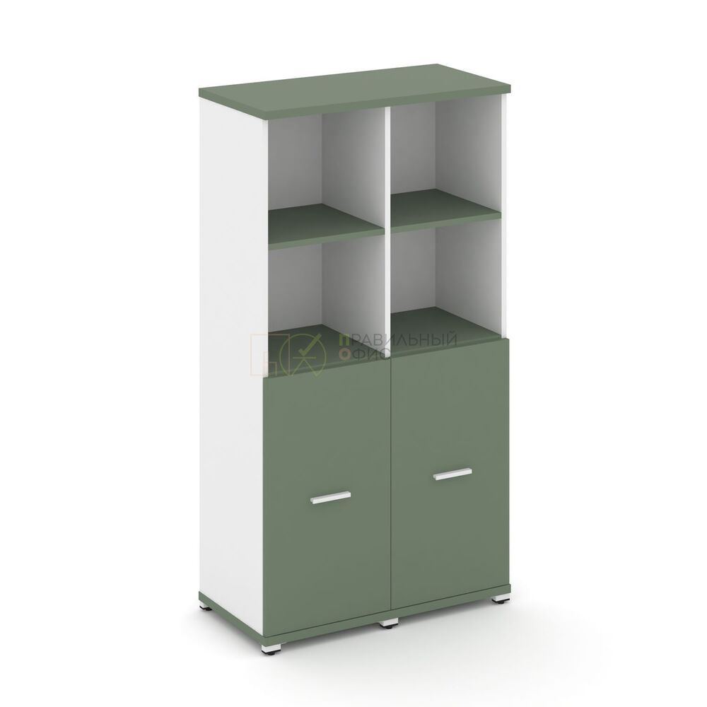 Шкаф две узкие секции, 4 ниши