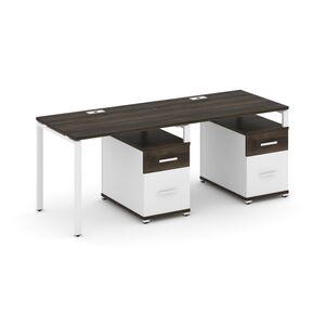 Рабочая станция на 2 места с двумя опорными тумбами