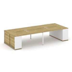 Рабочая станция с опорными шкафами купе