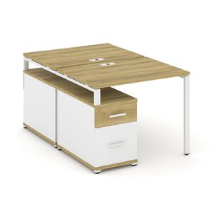 Рабочая станция на 2 места с двухсторонней опорной тумбой