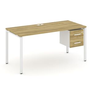 Стол рабочий с подвесной тумбой с двумя ящиками