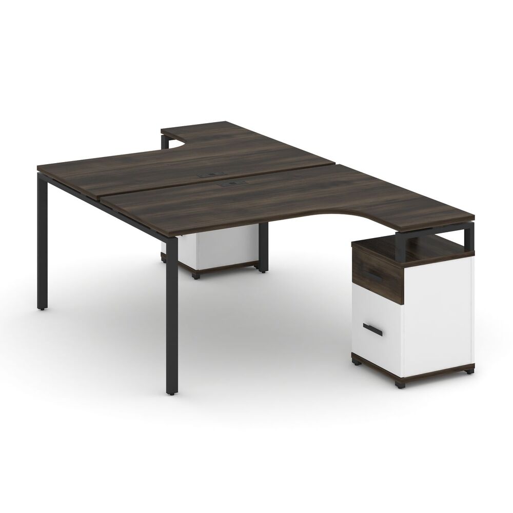 Рабочая станция с двумя опорными тумбами