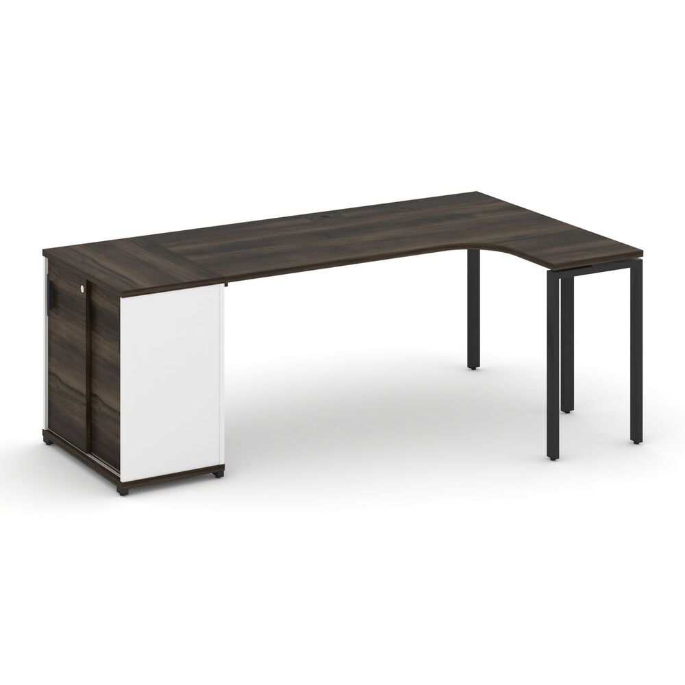 Стол эргономичный с опорным шкафом-купе правый