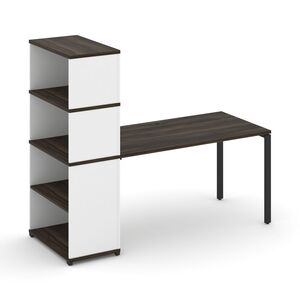 Стол рабочий с опорным стеллажом с надставкой высокой