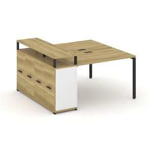 Рабочая станция с опорным распашным шкафом с верхним горизонтом