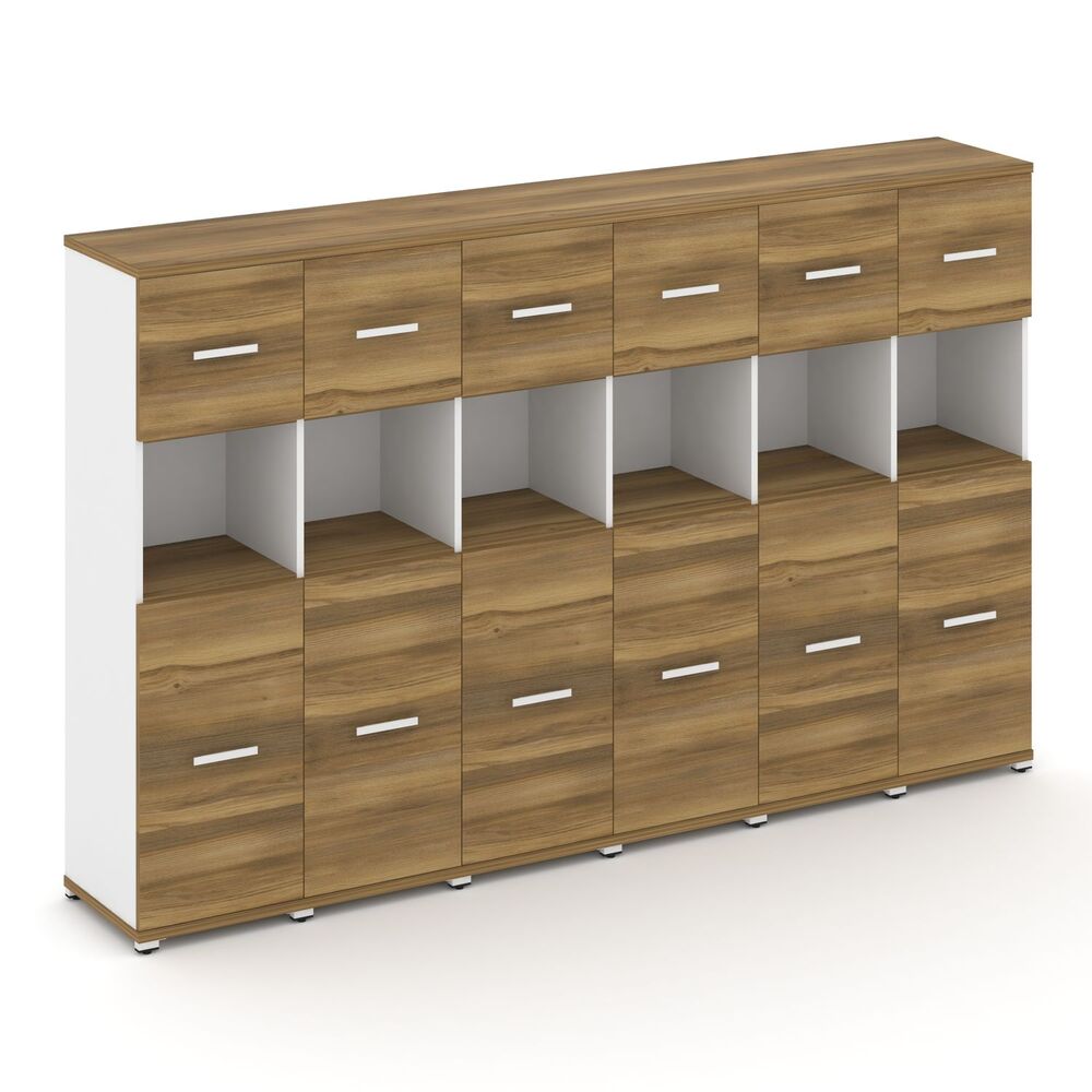 Шкаф шесть узких секций, 4 ниши