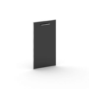 Комплект фасада низкого стекло в раме (лакобель черный) левый