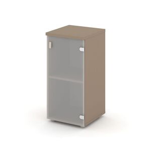 Шкаф низкий узкий правый (1 низкий фасад стекло)