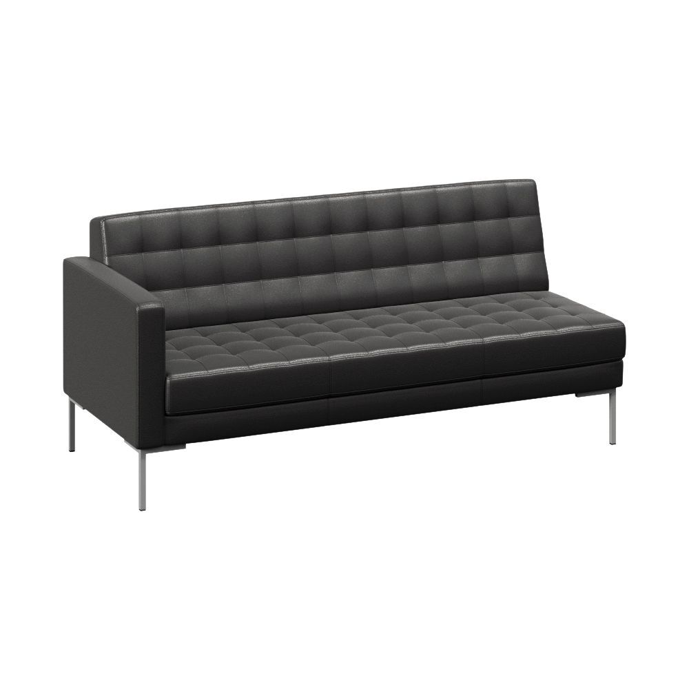 Секция с подлокотником трехместная правая