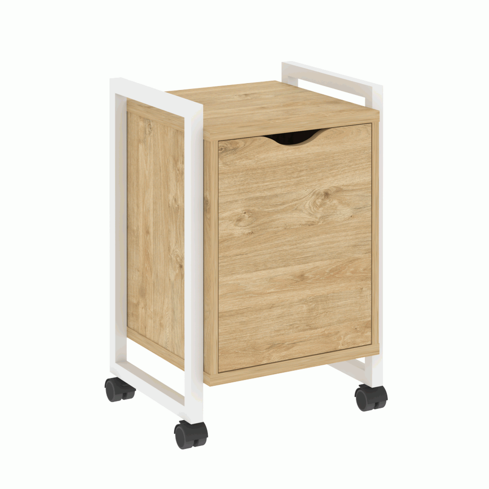 Тумба на колесных опорах с распашным фасадом