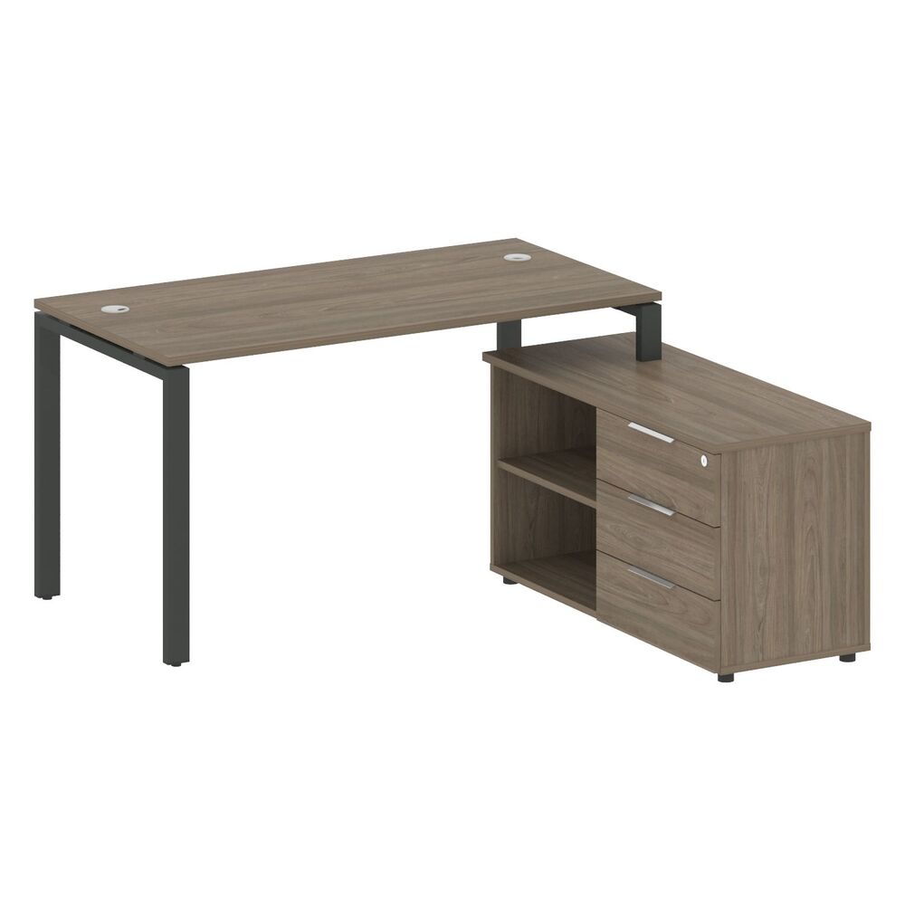 Рабочая станция с опорной тумбой правая