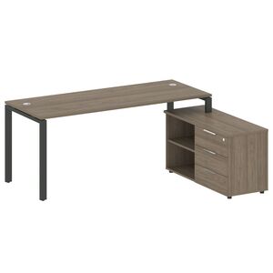 Рабочая станция с опорной тумбой правая