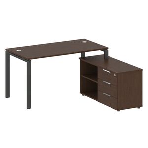 Рабочая станция с опорной тумбой правая