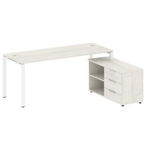 Рабочая станция с опорной тумбой правая