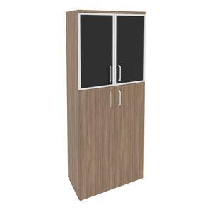 Шкаф высокий широкий (стекло черное)