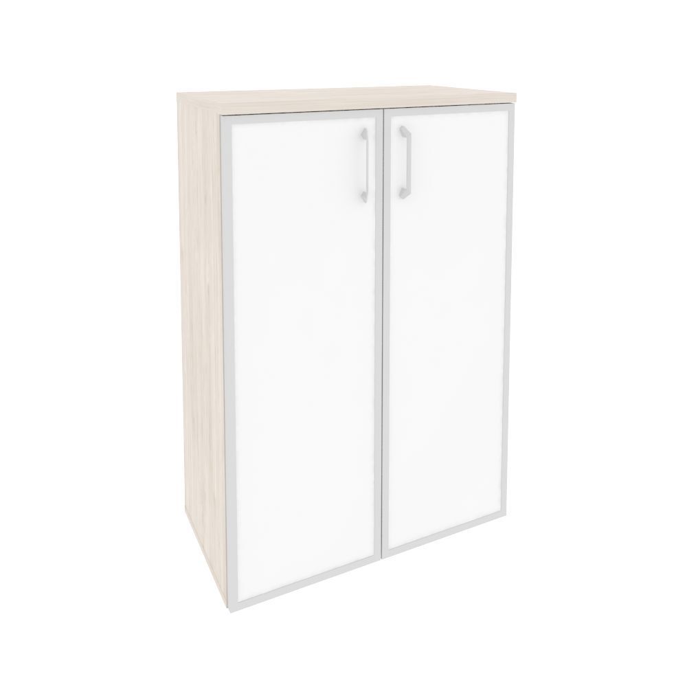 Шкаф средний широкий (стекло белое)