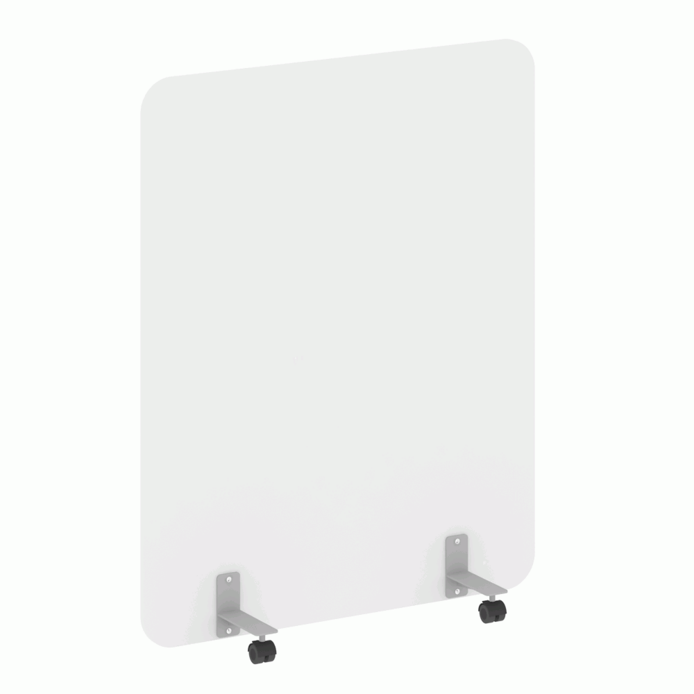 Перегородка на металлических опорах, на роликах